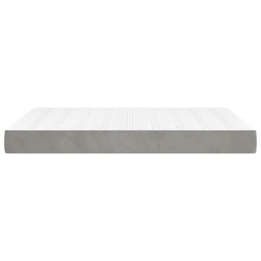 Matelas de lit à ressorts ensachés fermeté moyenne Gris clair 140x190x20 cm - 4