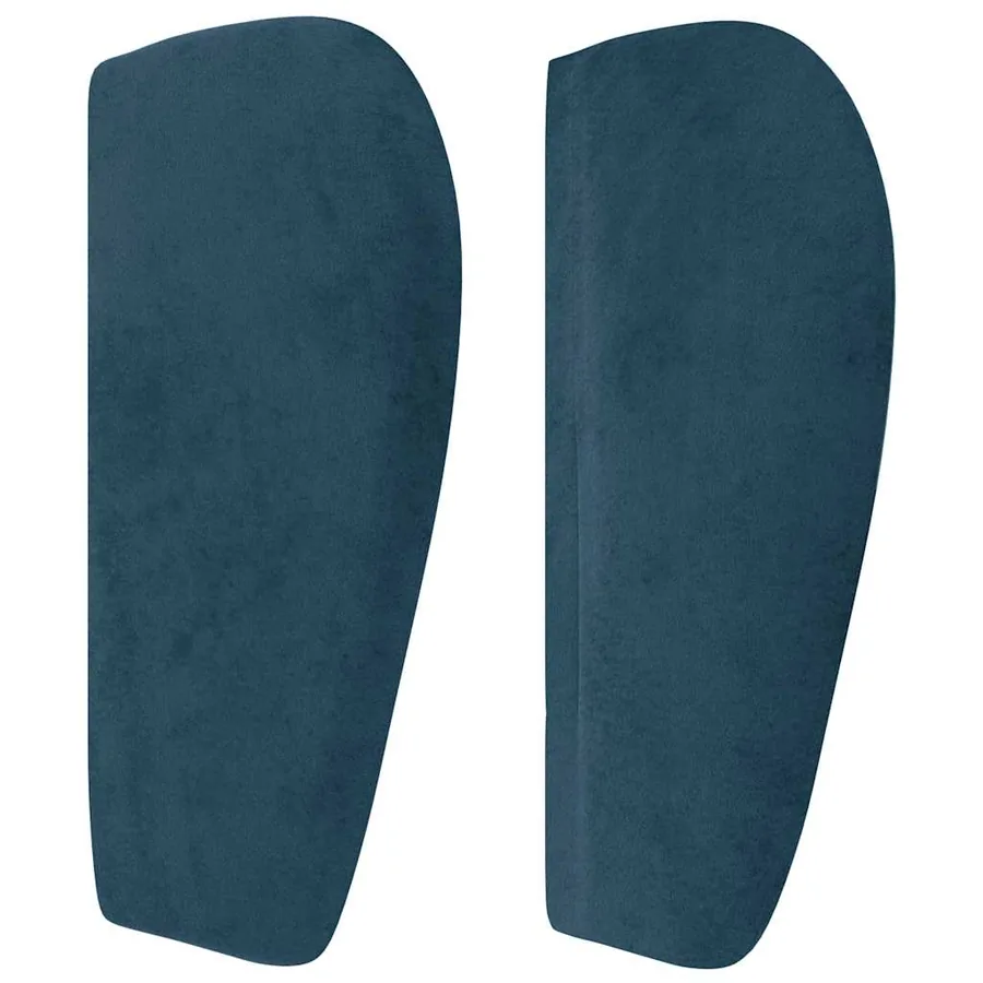 Tête de lit avec oreilles Bleu foncé 183x23x78/88 cm Velours - 4