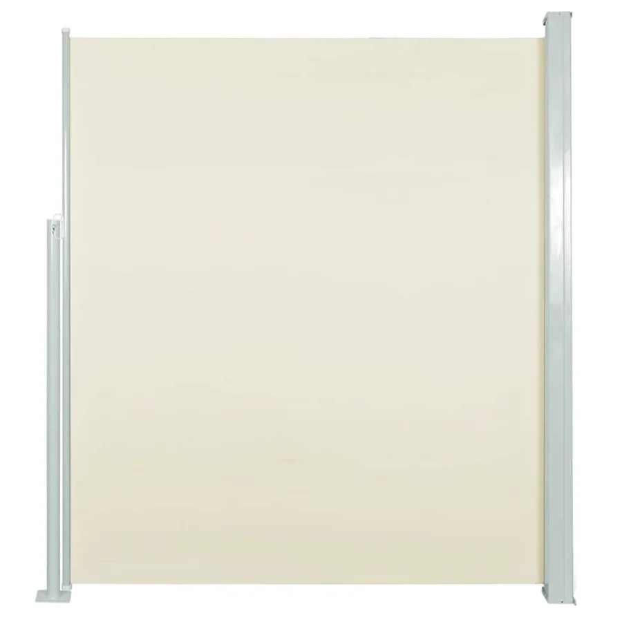 Auvent latéral rétractable de patio 140x500 cm Crème - 2