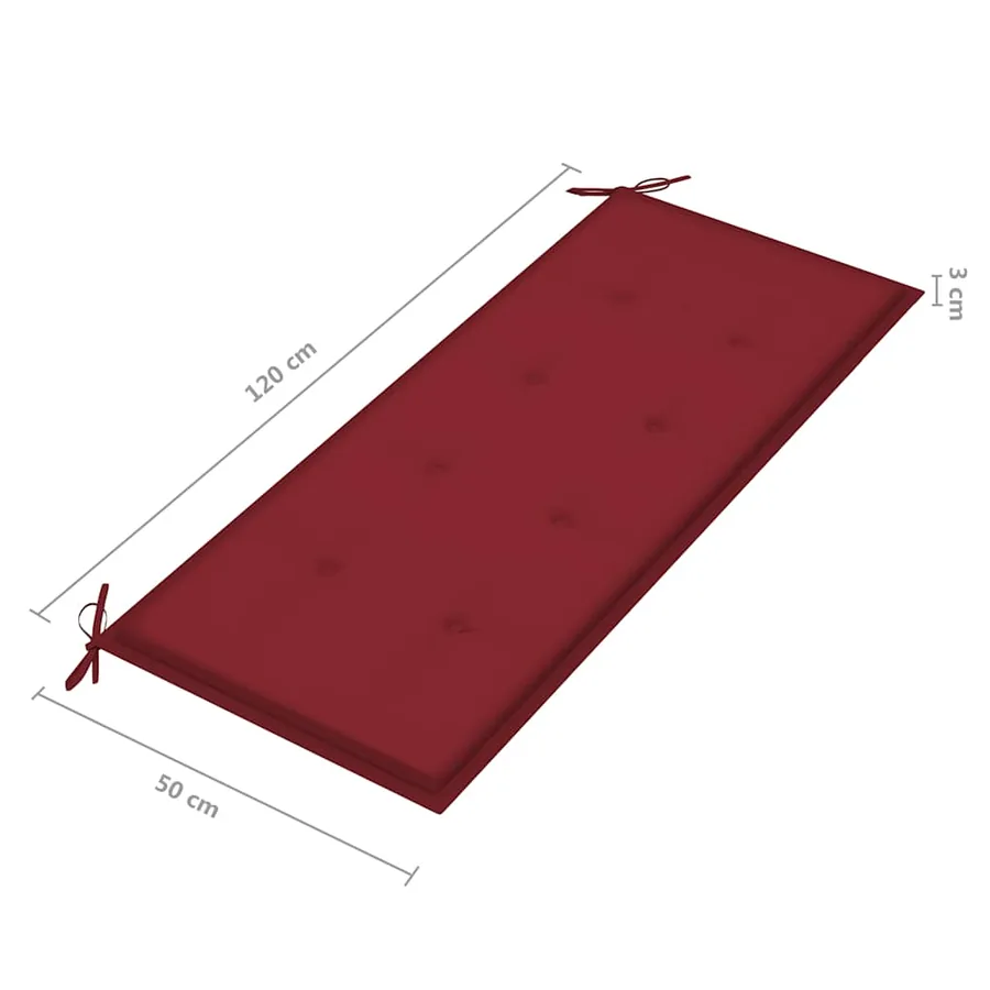 Banc de jardin 2 places avec coussin 120 cm Gris Eucalyptus - 9