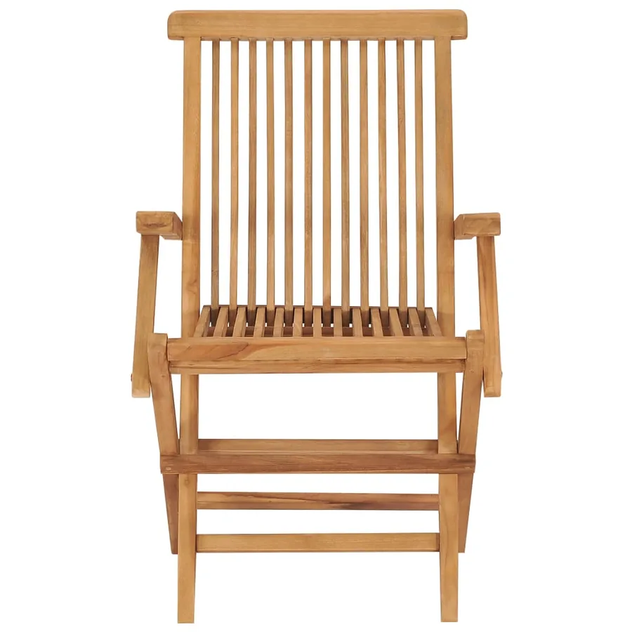 Chaises de jardin avec coussins bleu clair lot de 4 Teck massif - 10