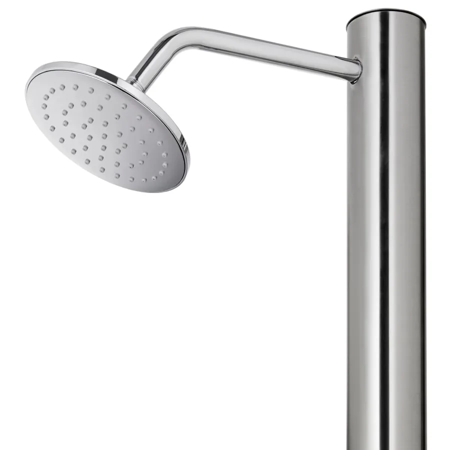 Douche de jardin avec base gris 220 cm Acier inoxydable - 10