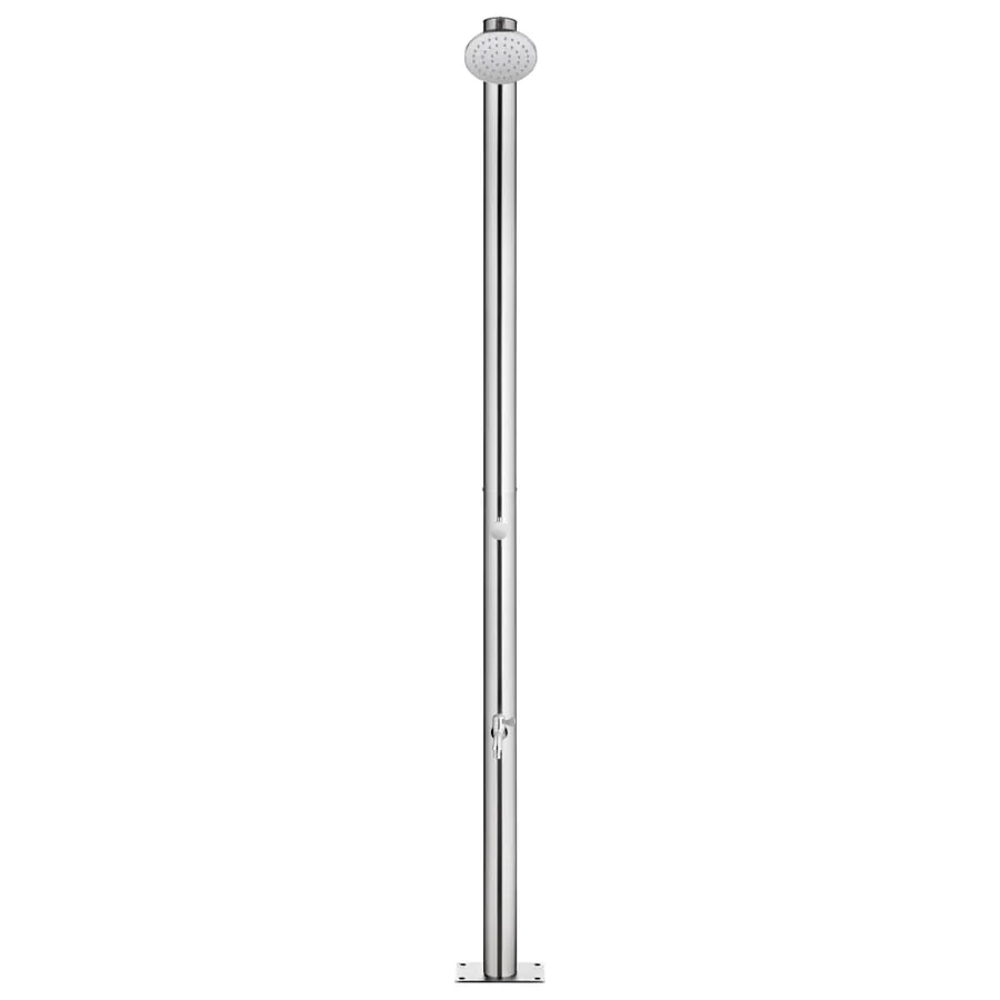 Douche de jardin avec base gris 220 cm Acier inoxydable - 3
