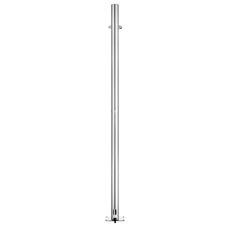 Douche de jardin avec base gris 220 cm Acier inoxydable - 6