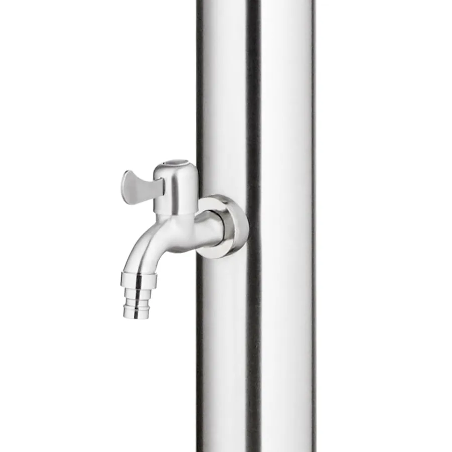 Douche de jardin avec base gris 220 cm Acier inoxydable - 7