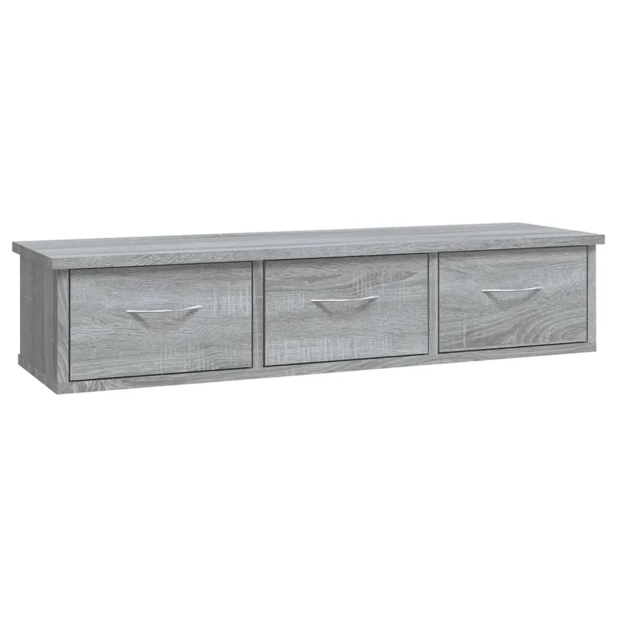 Armoire murale Sonoma gris 88x26x18,5 cm Bois d'ingénierie - 2