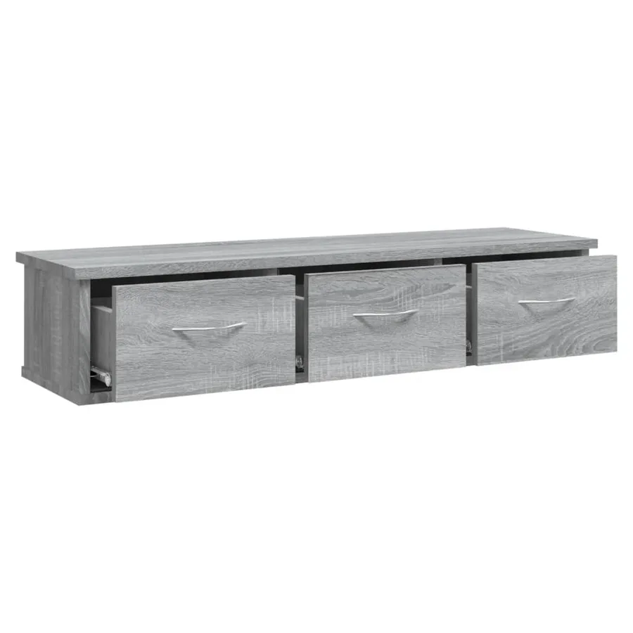 Armoire murale Sonoma gris 88x26x18,5 cm Bois d'ingénierie - 7
