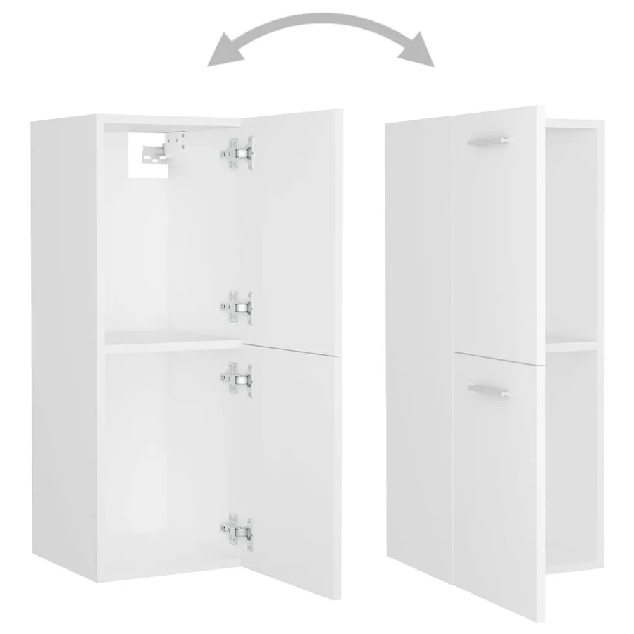 Ensemble de meubles de salle de bain Blanc Aggloméré - 6