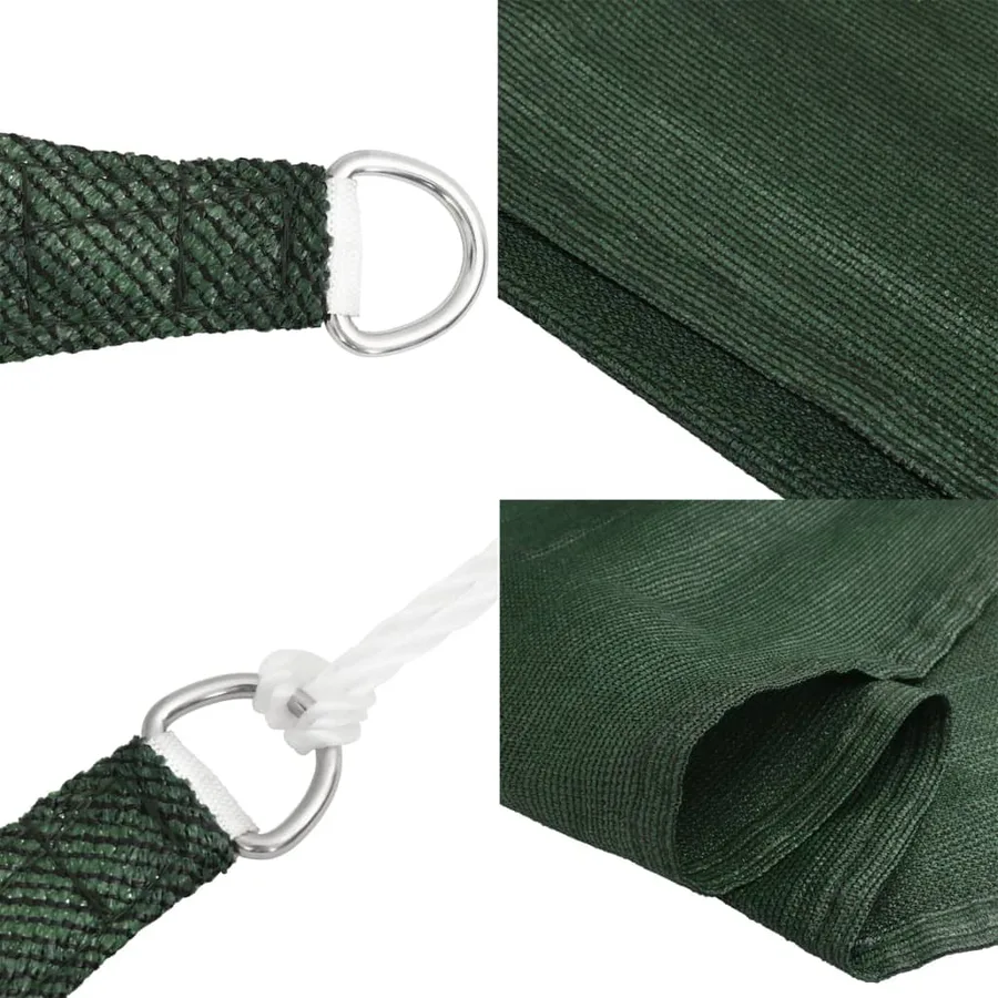 Voile d'ombrage 160 g/m² Vert foncé 3,5x4,5 m PEHD - 7