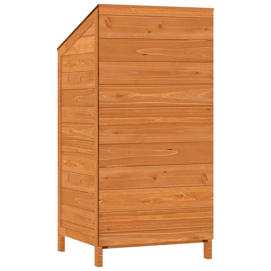 Remise de jardin Marron 55x52x112 cm Bois de sapin solide - 6