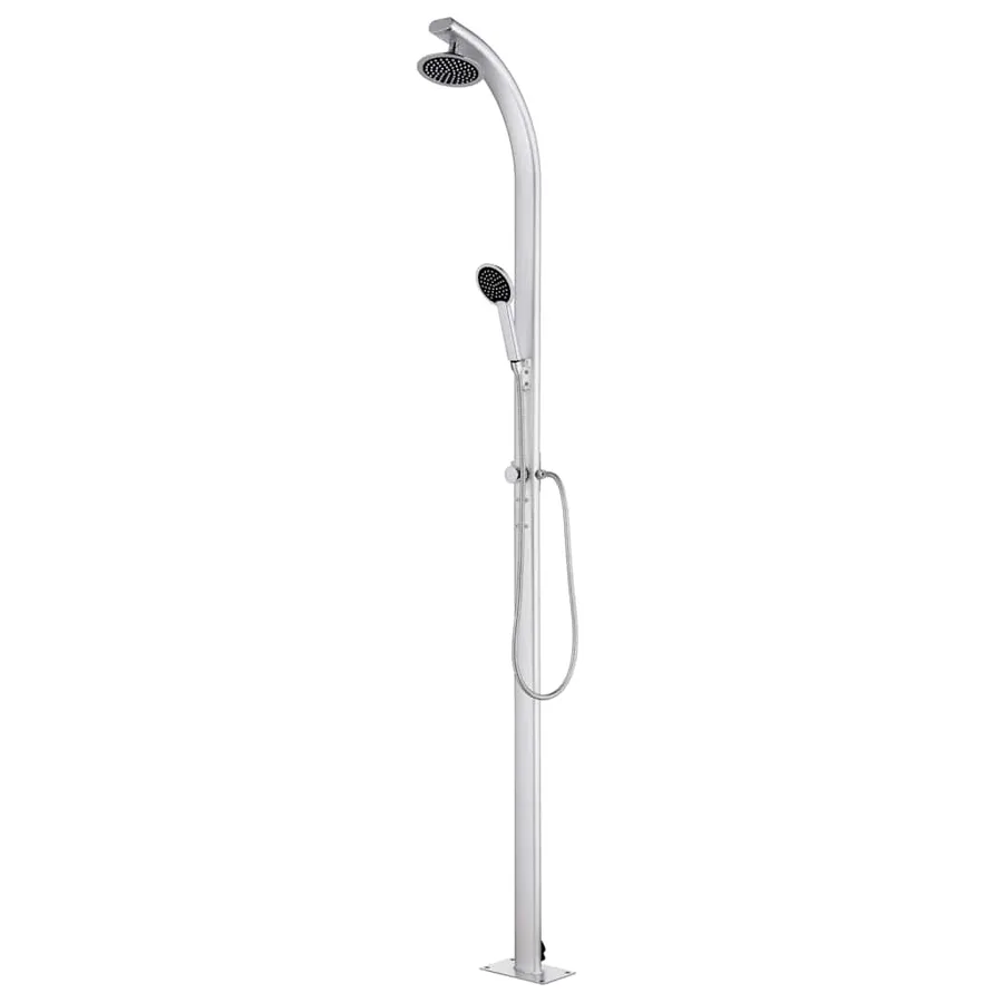 Douche de jardin avec base marron 220 cm Aluminium - 3