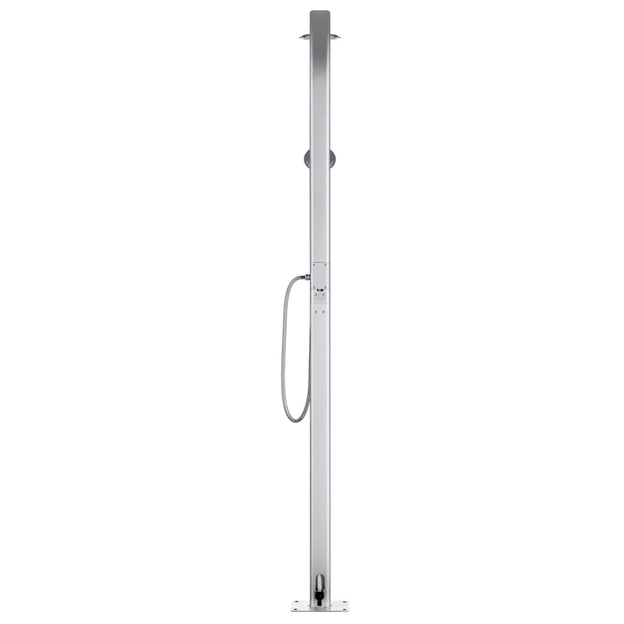 Douche de jardin avec base marron 220 cm Aluminium - 6