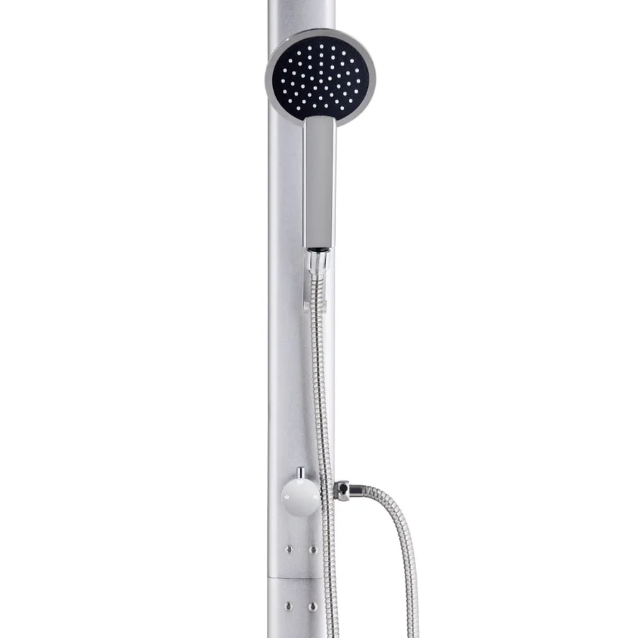 Douche de jardin avec base marron 220 cm Aluminium - 8