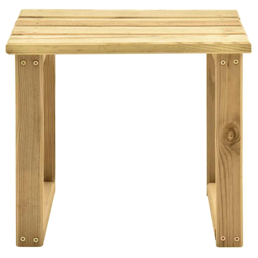 Chaise longue de jardin avec table Bois de pin imprégné - 7