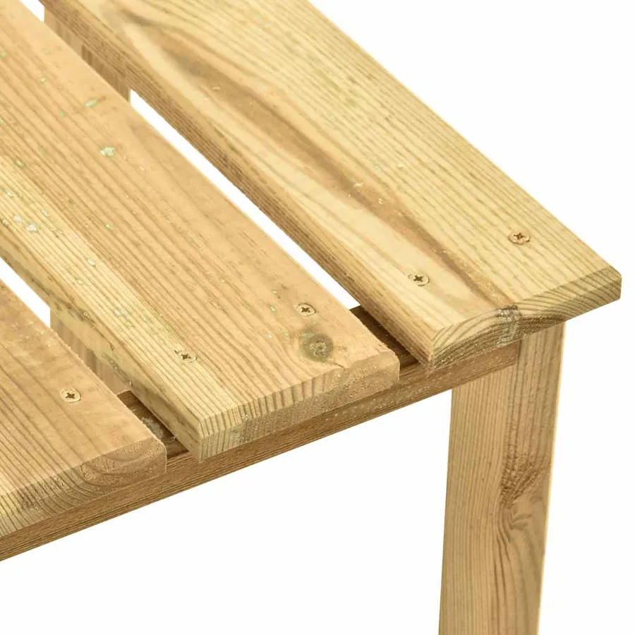 Chaise longue de jardin avec table Bois de pin imprégné - 9