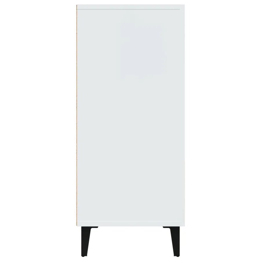 Buffet blanc 90x34x80 cm bois d'ingénierie - 6