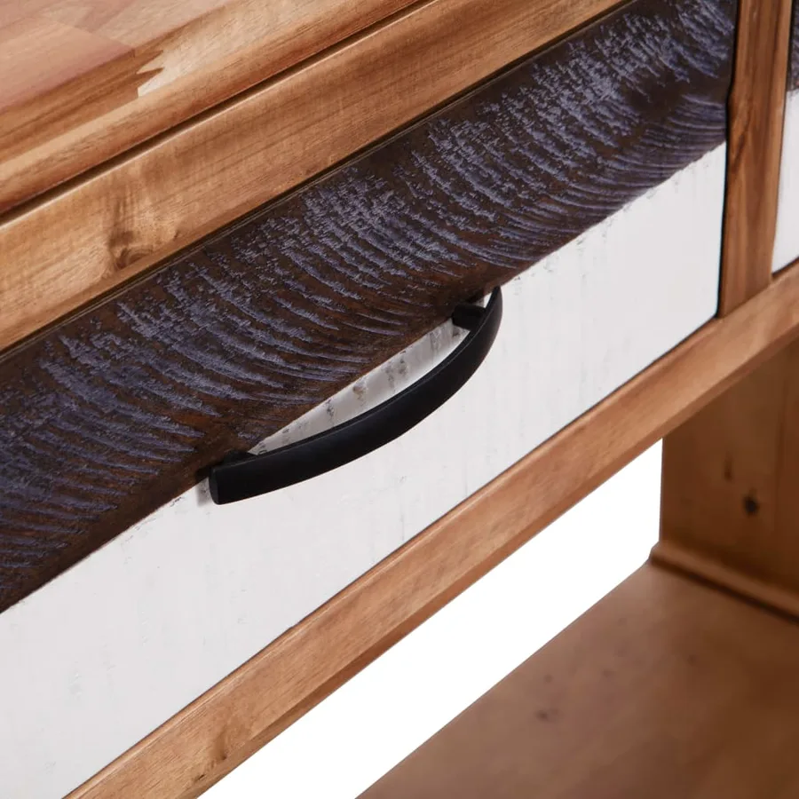 Table console Bois d'acacia massif 86 x 30 x 75 cm - 5