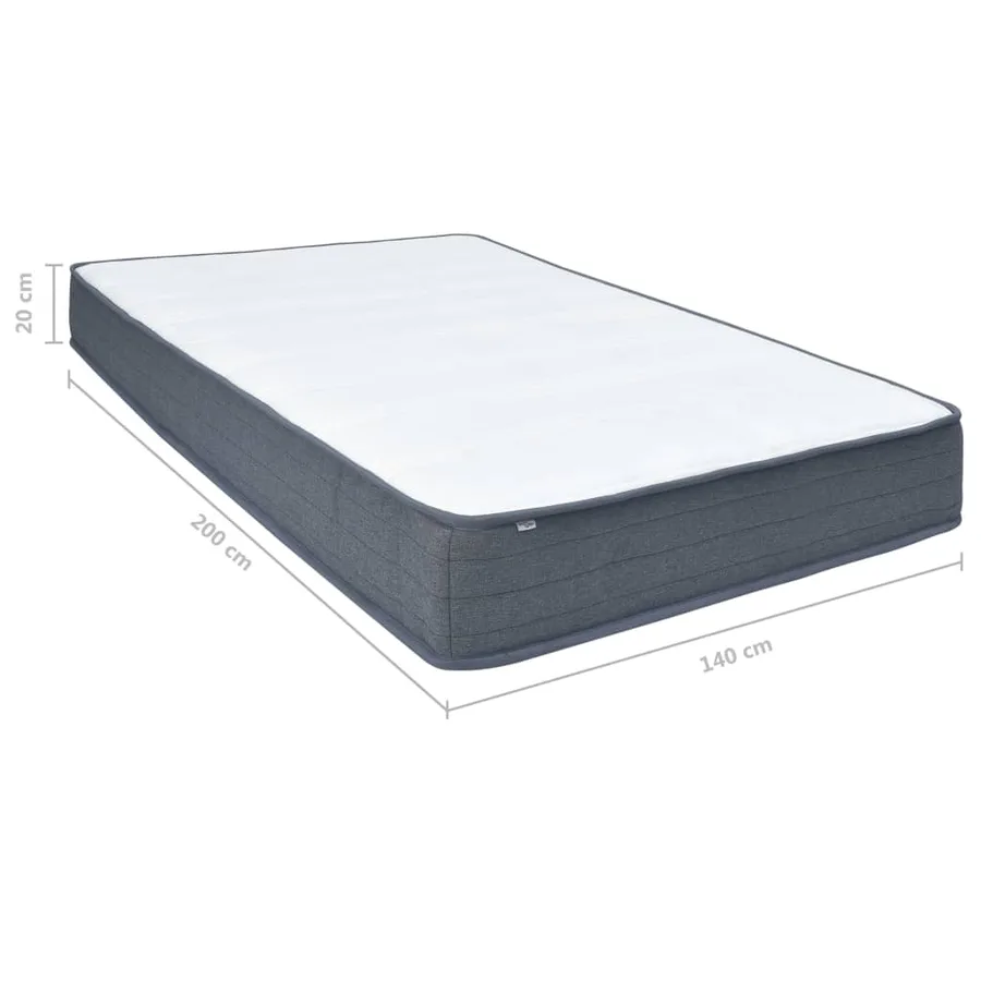 Matelas de sommier tapissier fermeté moyenne 200x140x20 cm - 11