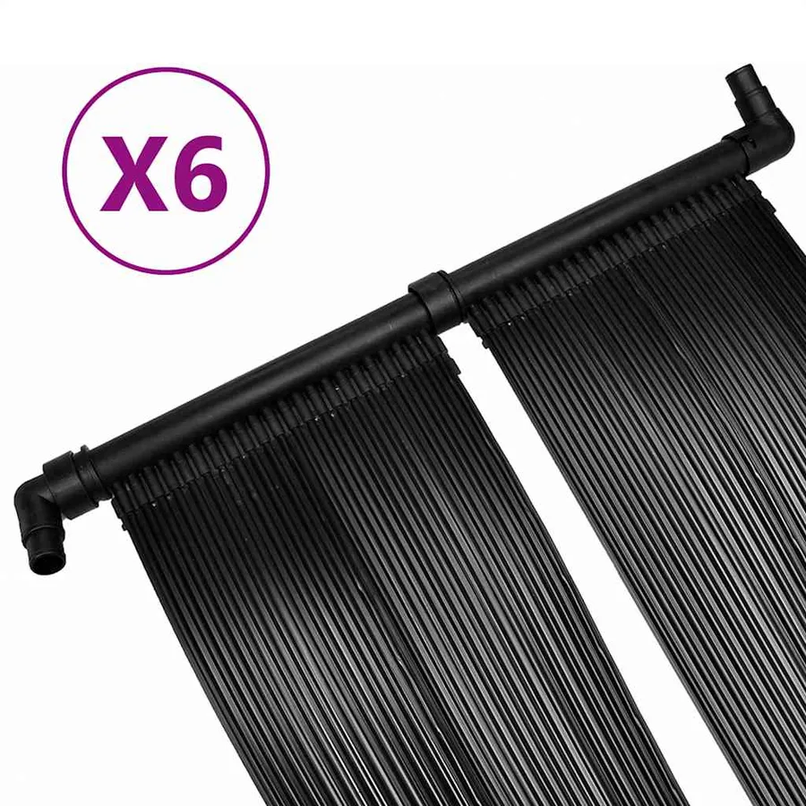 Panneaux solaires de chauffage de piscine 6 pcs 80x620 cm - 2