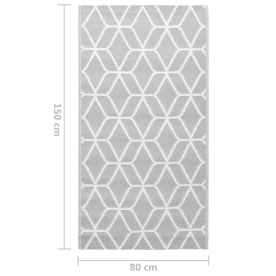 Tapis d'extérieur ARAKIL Gris 80x150 cm PP - 7