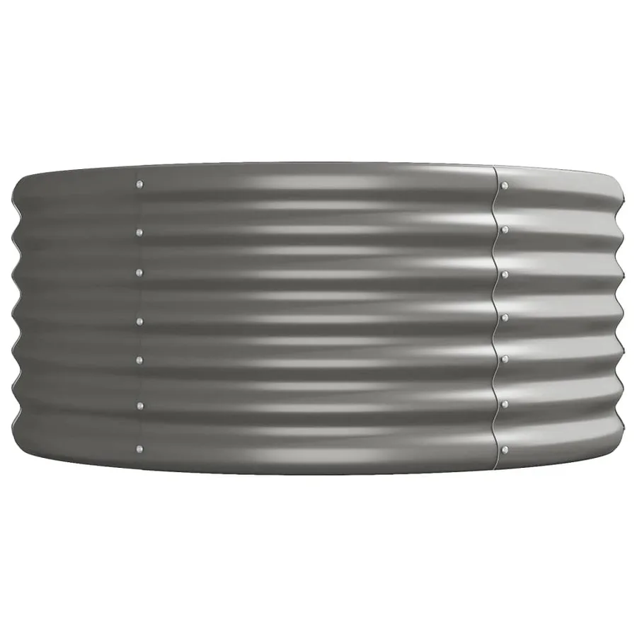 Lit surélevé de jardin Acier galvanisé 224x80x36 cm gris - 4