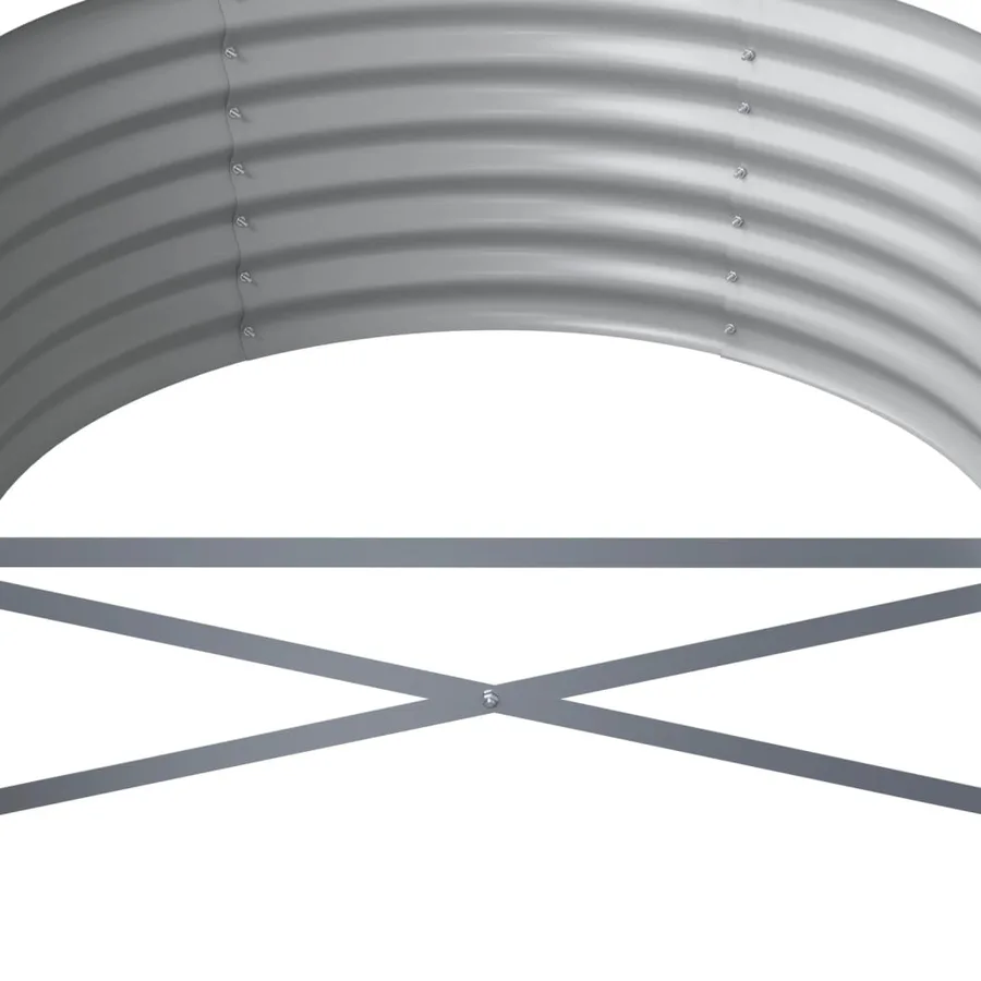 Lit surélevé de jardin Acier galvanisé 224x80x36 cm gris - 5