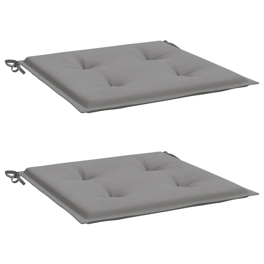 Coussins de chaise jardin lot de 2 gris 40x40x4 cm tissu oxford - 3
