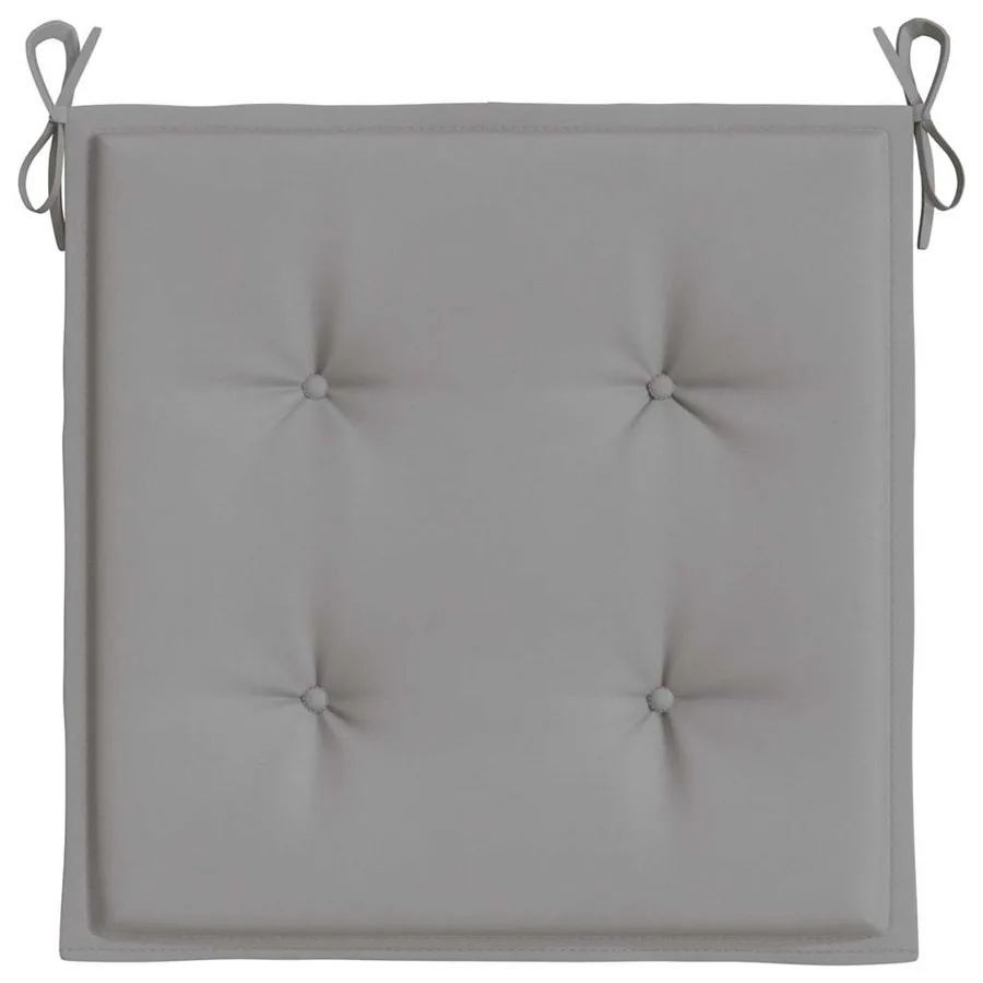 Coussins de chaise jardin lot de 2 gris 40x40x4 cm tissu oxford - 6