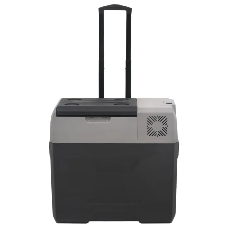 Glacière avec roue et adaptateur noir et gris 40L polypropylène - 5