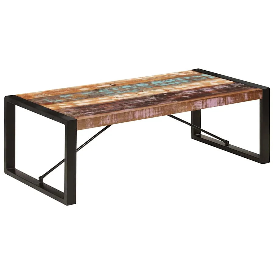 Table basse 120x60x40 cm Bois de récupération solide - 9