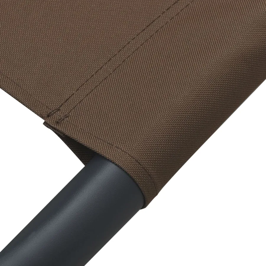 Chaise longue d'extérieur Tissu Marron - 6