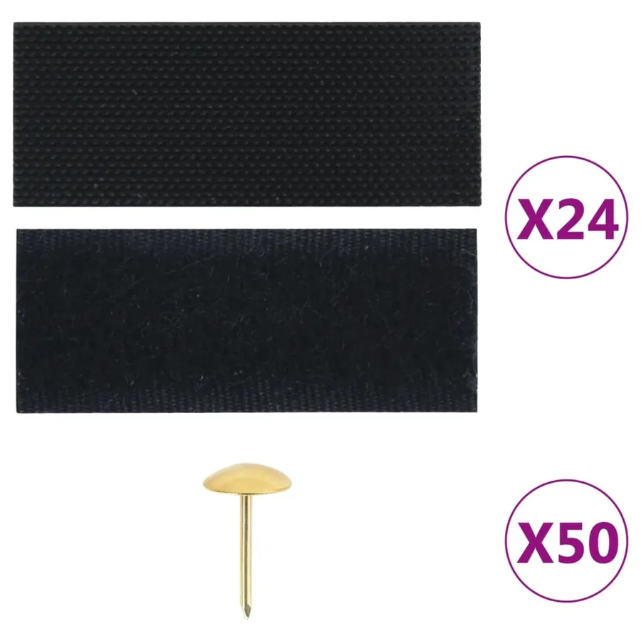 Rideaux de porte anti-insectes 2 pcs et aimants noir 220x100 cm - 3