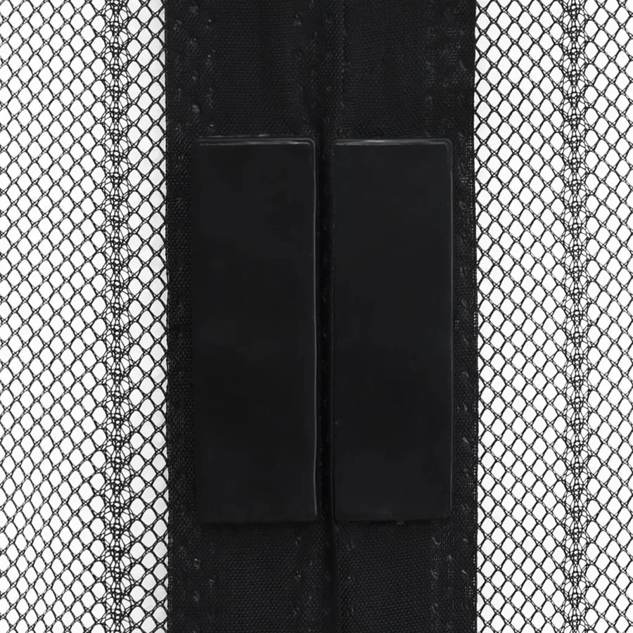 Rideaux de porte anti-insectes 2 pcs et aimants noir 220x100 cm - 5
