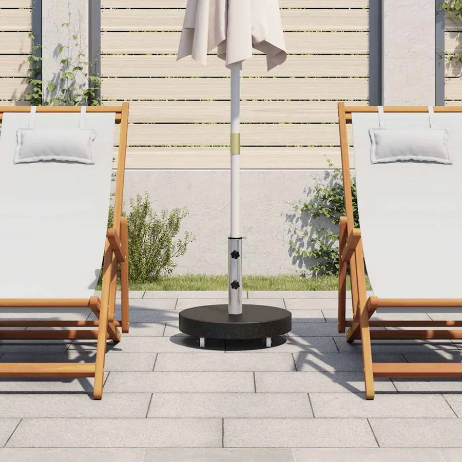Socle de parasol Granite 30 kg Rond Noir - 3