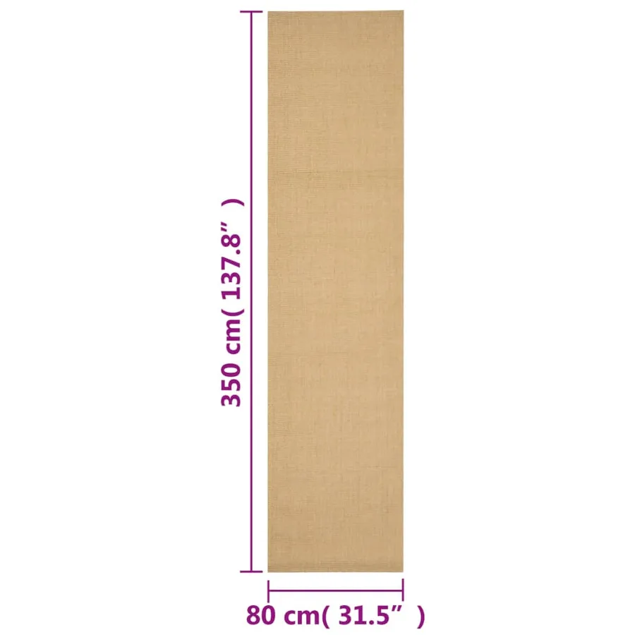 Tapis Sisal naturel 80x350 cm - 7
