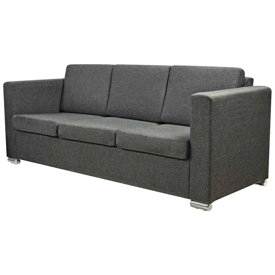 Ensemble de canapés trois pièces Tissu Gris foncé - 15