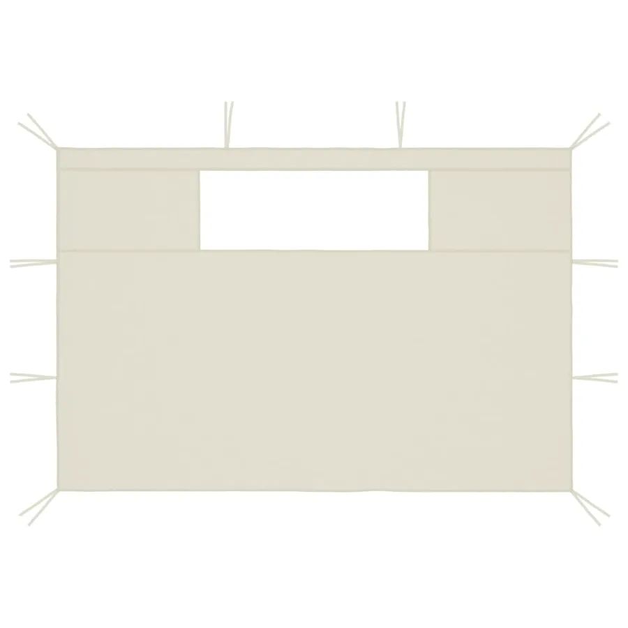 Parois latérales de belvédère avec fenêtres 2 pcs Crème - 2