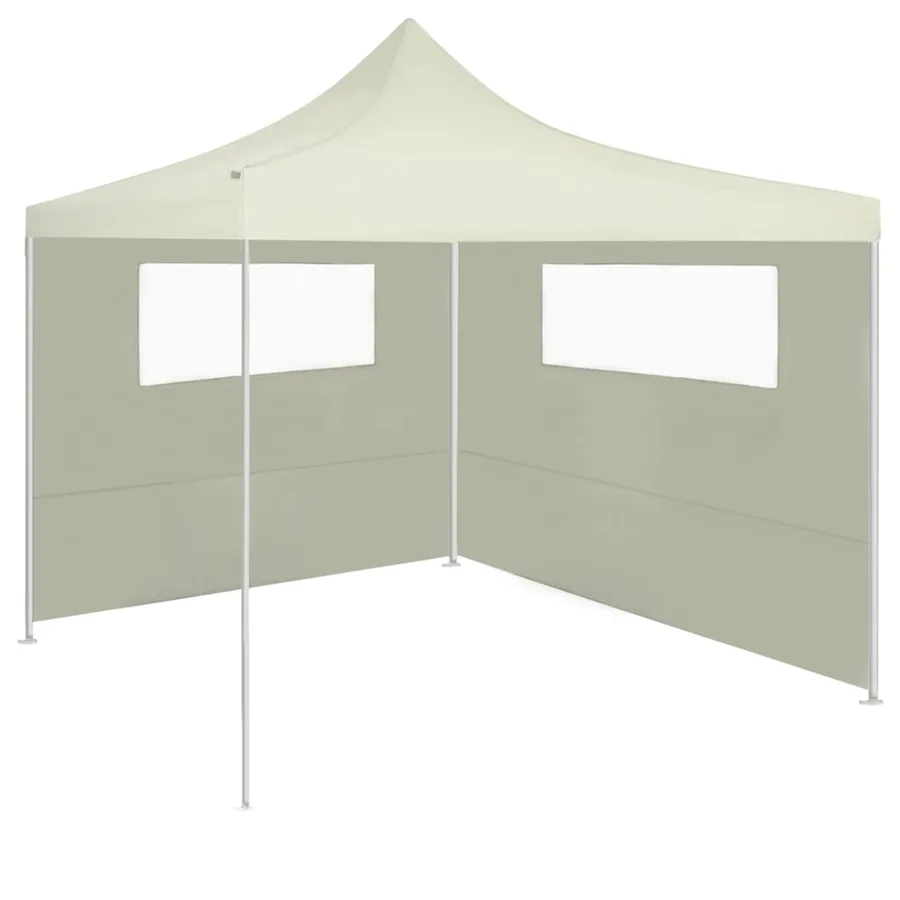Parois latérales de belvédère avec fenêtres 2 pcs Crème - 3