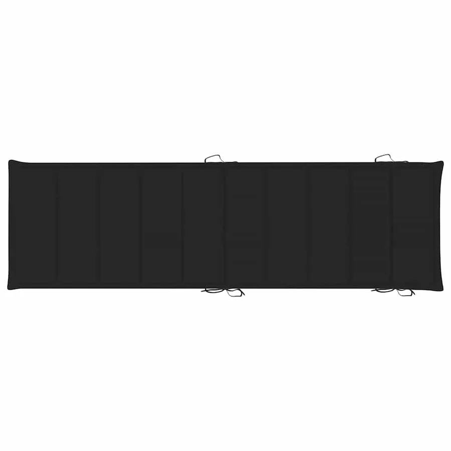 Chaises longues lot de 2 avec table et coussins Acacia solide - 10