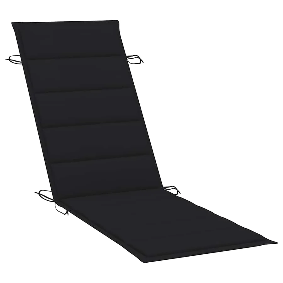 Chaises longues lot de 2 avec table et coussins Acacia solide - 11