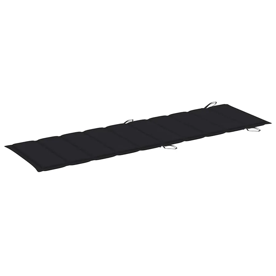 Chaises longues lot de 2 avec table et coussins Acacia solide - 8