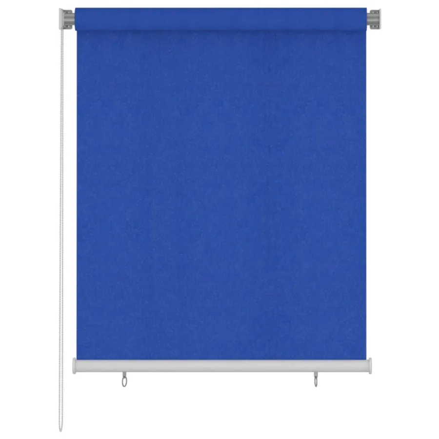 Store roulant d'extérieur 125 (l) x 140 (H) cm bleu HDPE