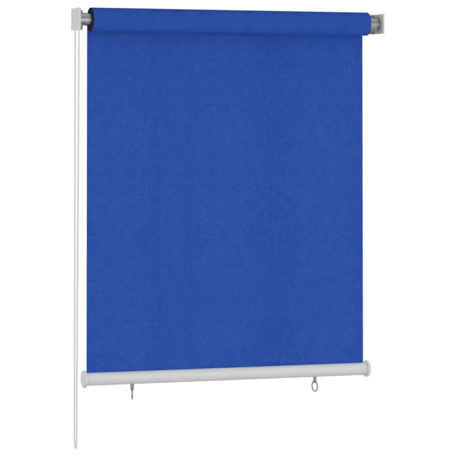 Store roulant d'extérieur 125 (l) x 140 (H) cm bleu HDPE - 2