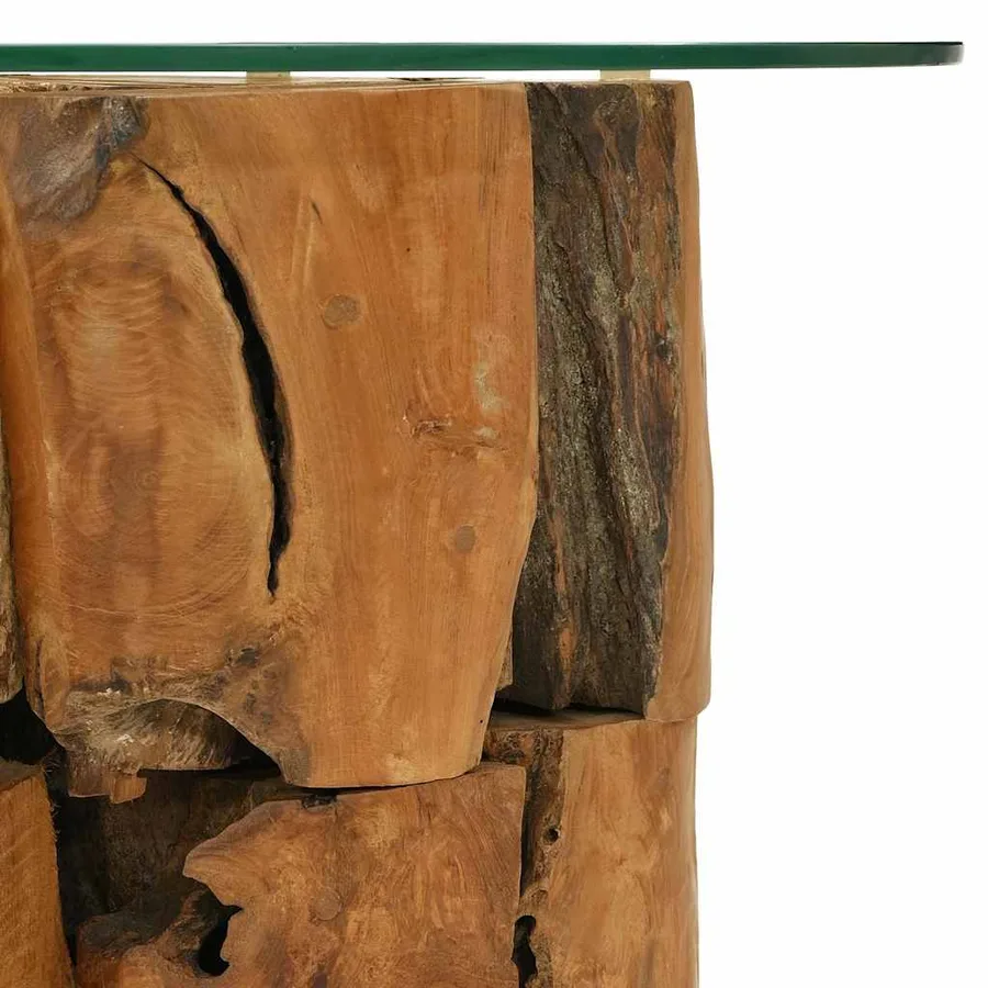 Table basse Bois flottant de teck massif 60 cm - 7