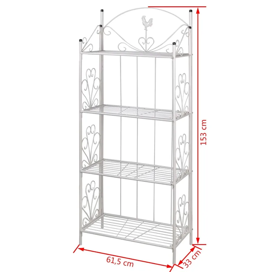 Support pour plantes Carré Blanc - 4