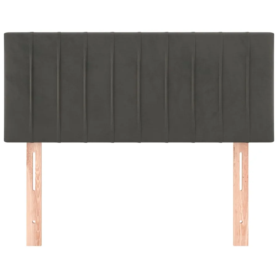 Tête de lit Gris foncé 90x5x78/88 cm Velours - 3