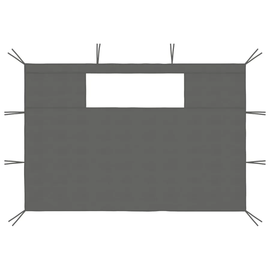 Parois latérales de belvédère avec fenêtres 2 pcs Anthracite - 2
