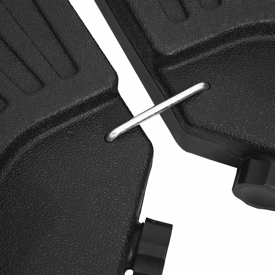 Socle de parasol en forme d'éventail 4 pcs Noir - 10