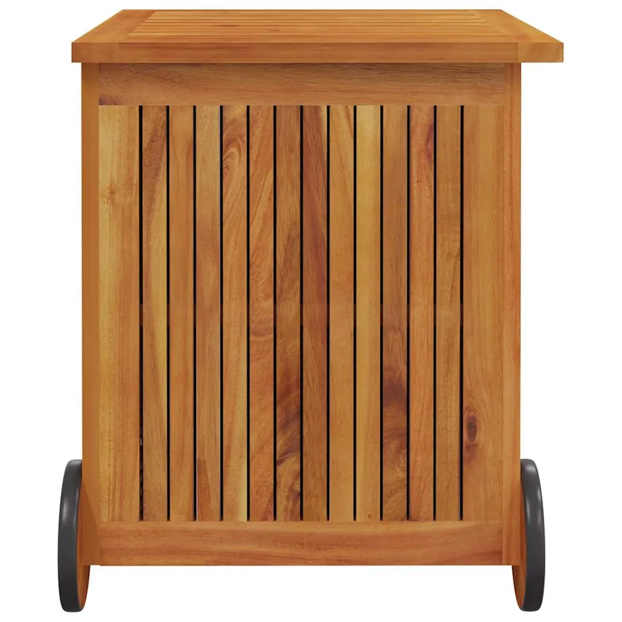 Boîte de rangement de jardin avec roues 60x50x58 cm Bois acacia - 5