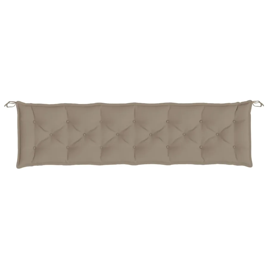 Coussin de banc de jardin taupe 200x50x7 cm tissu oxford - 4